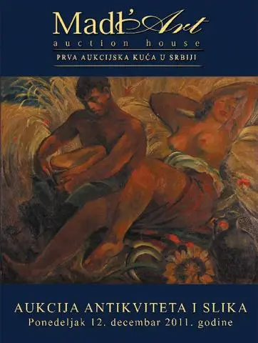 Naslovna stranica kataloga za 25. aukciju antikviteta i slika