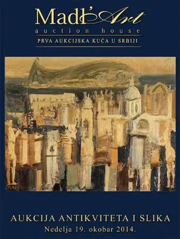 Naslovna stranica kataloga za 36. aukciju antikviteta i slika