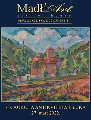 Naslovna stranica kataloga za 63. aukciju antikviteta i slika